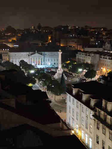 Night view of Lisbon from November 2023.