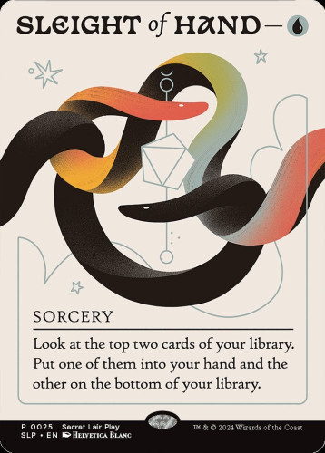 The Magic card “Sleight of Hand” illustrated by Helvetica Blanc.
