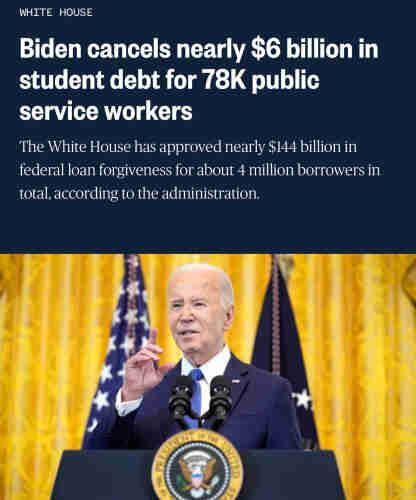 Headline Biden cancels nearly $6 billion in student debt for 78K public service workers

Alt left Stacy and comrade Skyler? Fuck you. Many of you had your loans forgiven and you still prefer spouting Russian propaganda over voting for the only sane choice.  The choice that helps everyone 