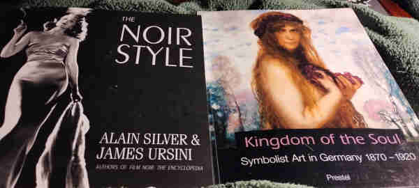 2 books with femme fatales on cover. The Noir Style and Kingdom of the Soul: Symbolist Art in Germany 1870 - 1920
