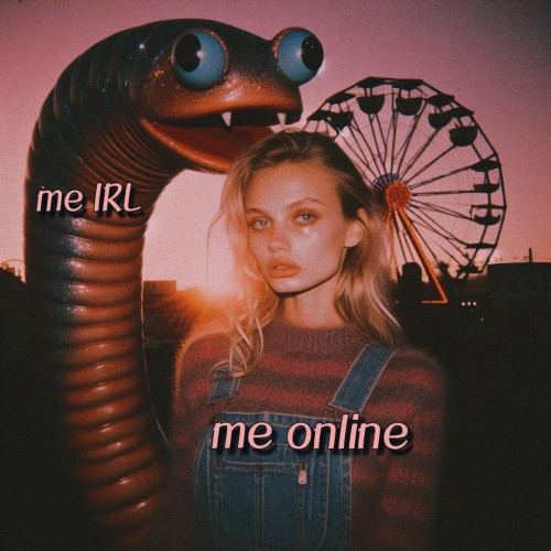 me online: human girl
me IRL: giant, unhinged worm
