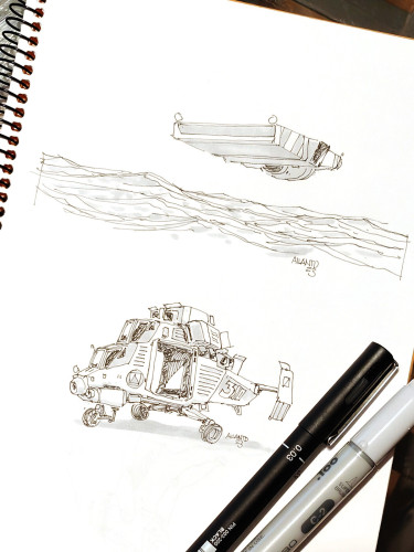 Flying machines from my current notebook.