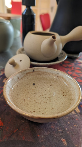 Green tea in a bowl.