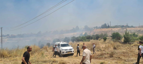 Israeli police and military together with Jewish extremists attacked Palestinians trying to stop the fire