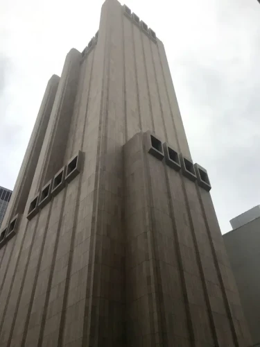 Ominous concrete building