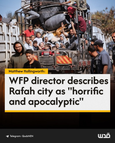 WFP director describes Rafah city as "Horrific and apocalyptic"