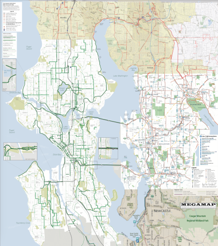 complete nw king county detail bike map now with more renton (and newcastle) using king county's very limited map as filler because it's better than nothing