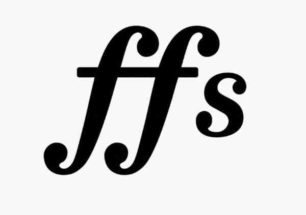 Cursive text of 
F F S