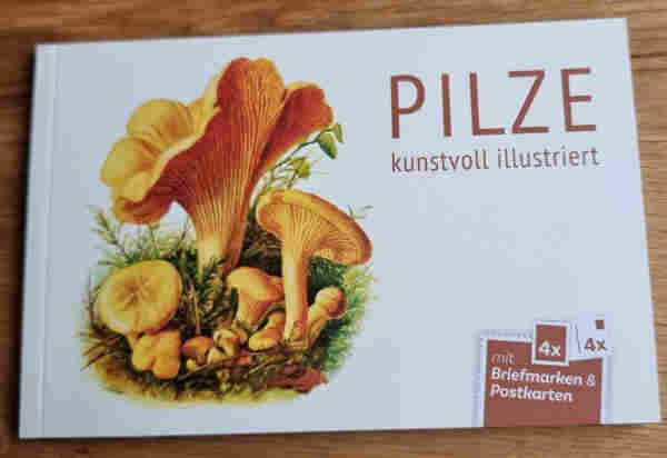 Briefmarkenheft "Pilze kunstvoll illustriert" der österreichischen Post