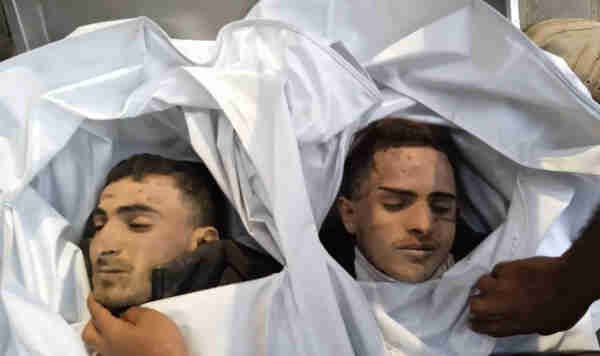 Amr and Muhammad Al Farra were murdered by an Israeli sniper when they returned to their house to inspect the destruction caused by Israel's military.