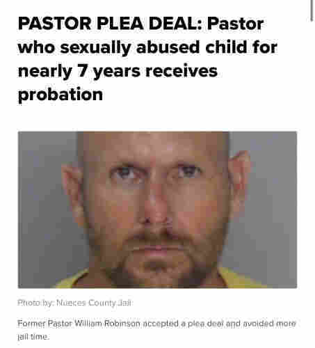 Headline PASTOR PLEA DEAL: Pastor who sexually abused child for nearly 7 years receives probation

And another God fearing child fucker gets away with it. The aristocrats!