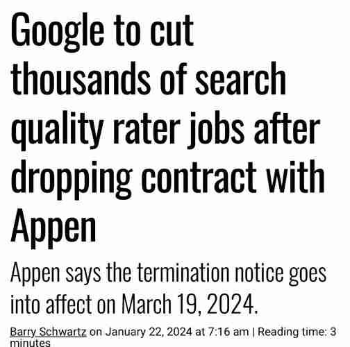 Google to cut thousands of search quality rater jobs after dropping contract with Appen