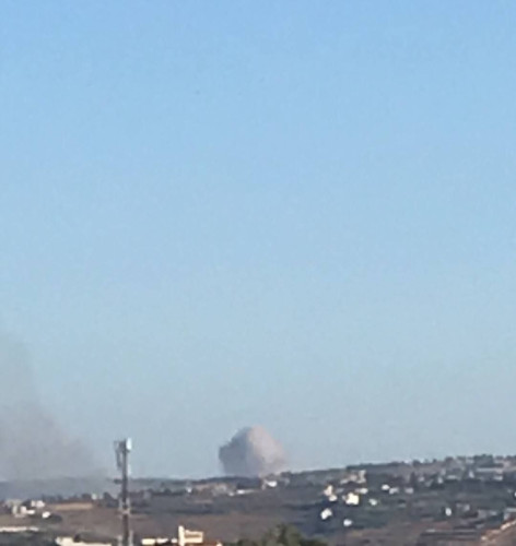 Picture of today's attack by Israeli planes against southern Lebanon 