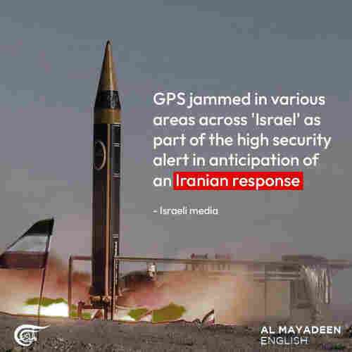 Israeli media reports that GPS signals have been jammed in parts of Israel