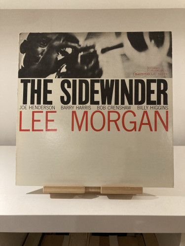 Cover of Lee Morgan's album "The Sidewinder," featuring Joe Henderson, Barry Harris, Bob Crenshaw, and Billy Higgins.