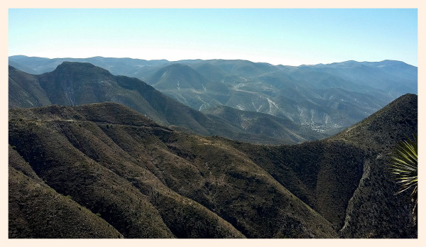 a panoramic photo of the "real de catorce" mountains in the north of Mexico.