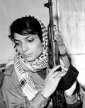Leila Khaled, known for her heroic actions for the freedom of Palestine,