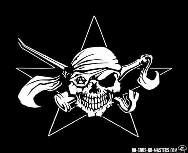 T-shirt design from No Gods No Masters: Pirate-punk 