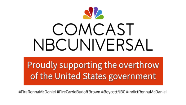 Comcast NBCUniversal Logo
"Proudly supporting the overthrow of the United States government"