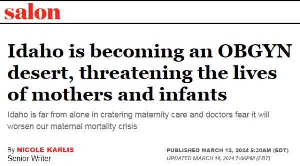 Idaho is becoming an OBGYN desert, threatening the lives of mothers and infants
Idaho is far from alone in cratering maternity care and doctors fear it will worsen our maternal mortality crisis
By Nicole Karlis
Senior Writer
Published March 12, 2024 5:30AM
