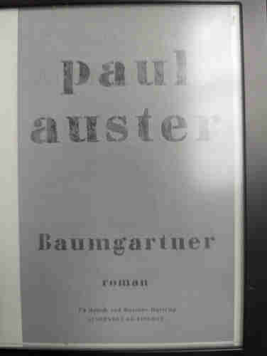 Photo of cover of an ebook on my Kobo. Paul Auster. Baumgartner. The Danish version.