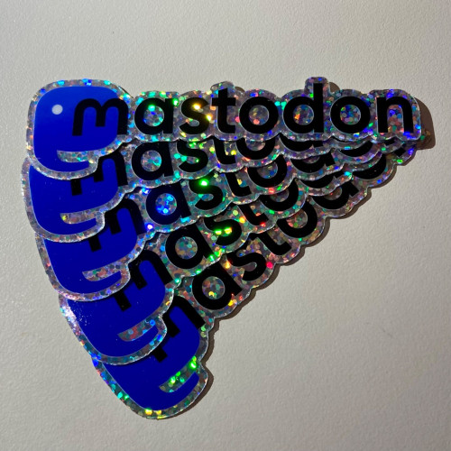 5 mastodon glitter stickers