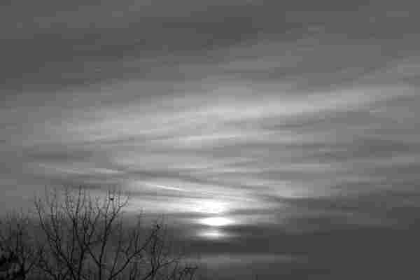 Sunrise, black and white, photo