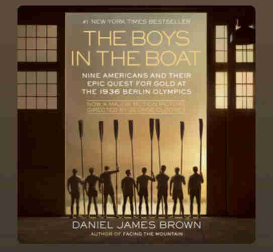 Book cover of The Boys in the Boat: Nine Americans and Their Epic Quest for Gold at the 1936 Berlin Olympics by James Daniel Brown