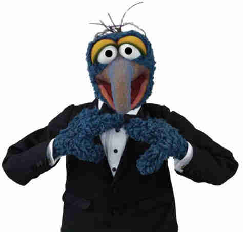 Photo of Gonzo the muppet in a tux 